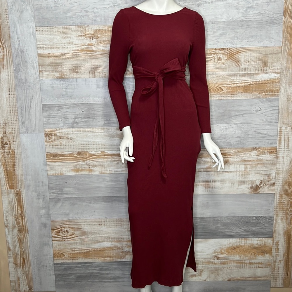 Free People Beach Last Minute Midi burgundy size large